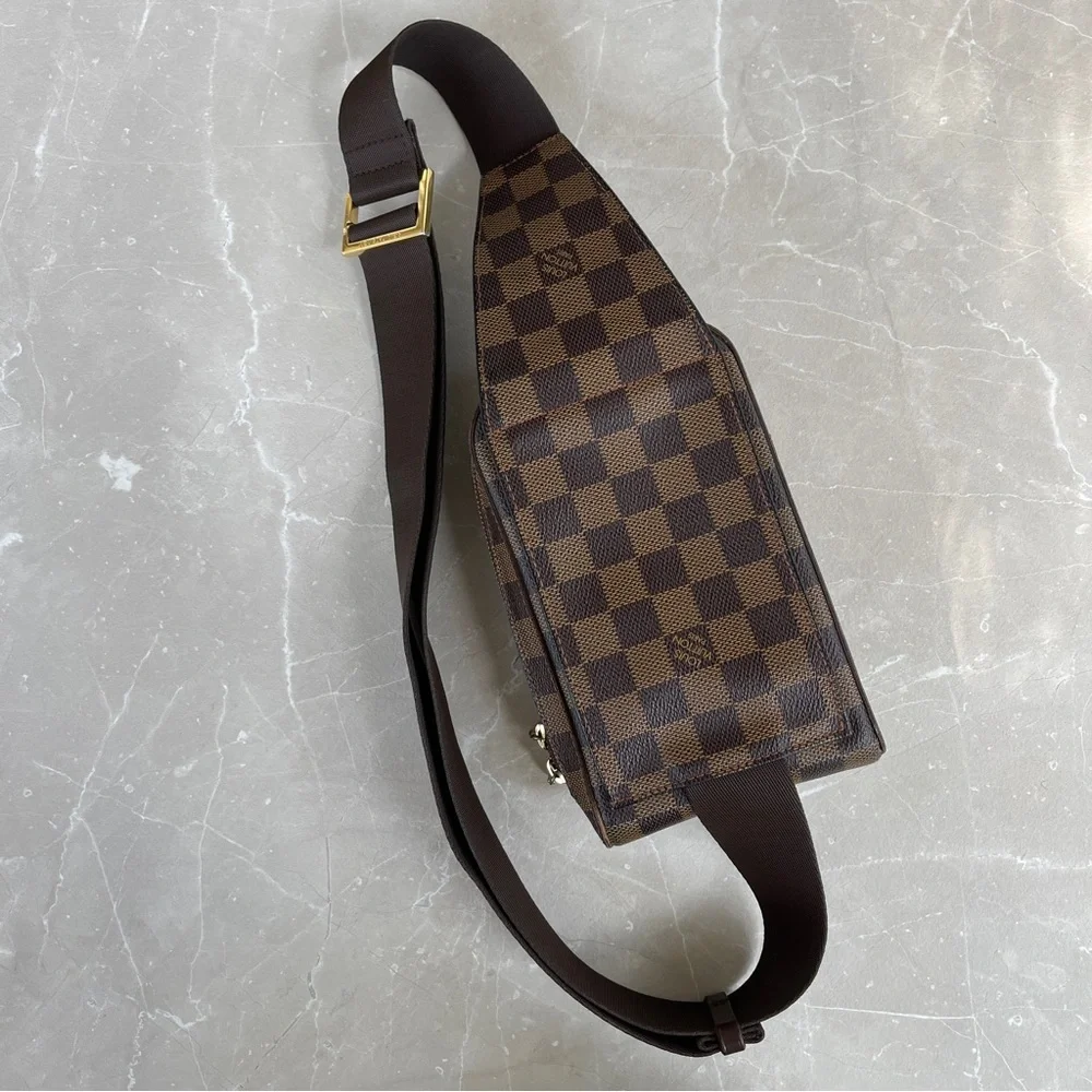 Louis Vuitton Damier Ebene Canvas Geronimos Unisex Crossbody Sling Belt Bag - Picture 8 of 17